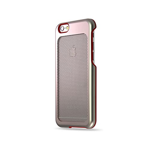 iPhone6_6s Case_Stainless Steel_Silver Hexa with Red Plastic